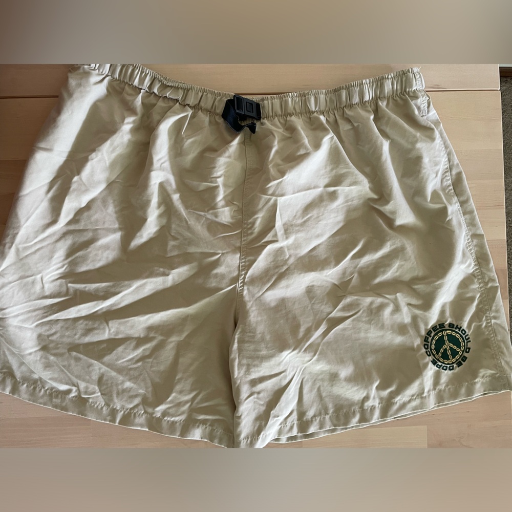 Trillblazin' - Grindin' Water Shorts - Cream - Coffee Should Be Dope - NWOT